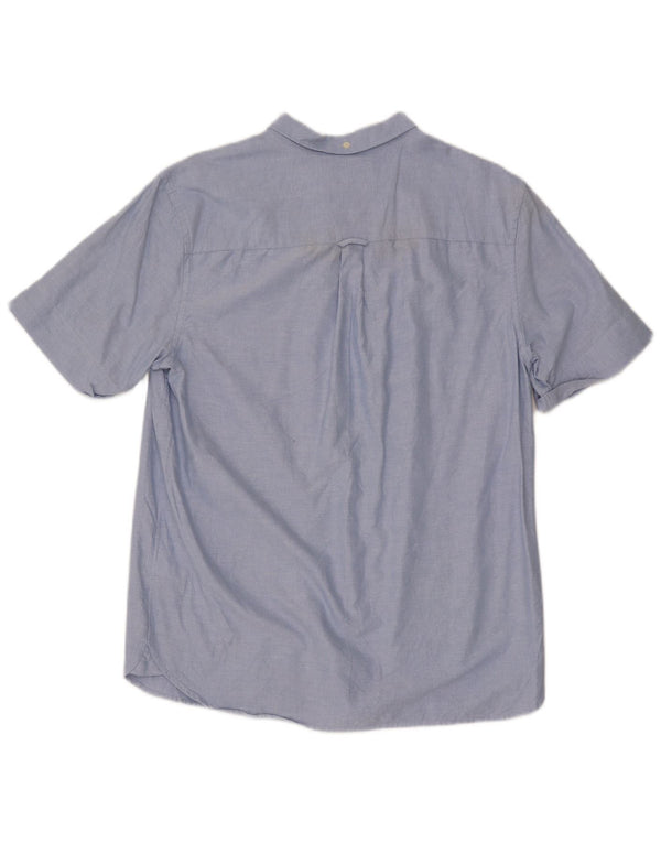 Lyle & Scott Camisa masculina de manga curta grande algodão azul