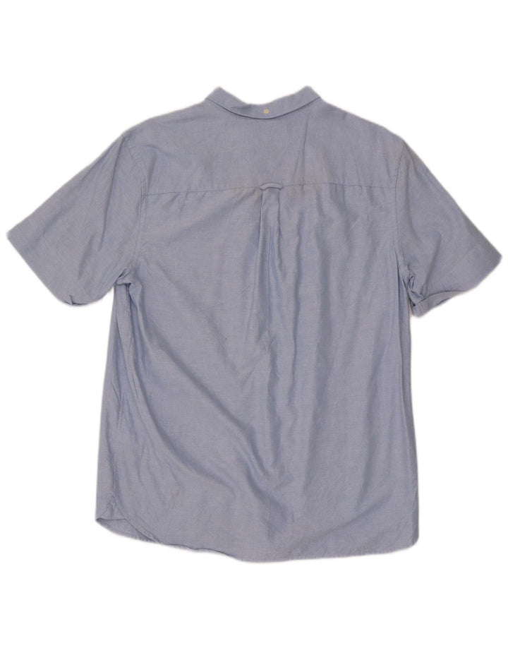Lyle & Scott Camisa masculina de manga curta grande algodão azul