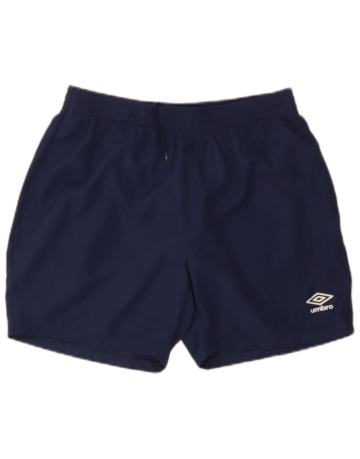 Umbro Mens Sport Shorts Médio Azul Marinho Poliéster