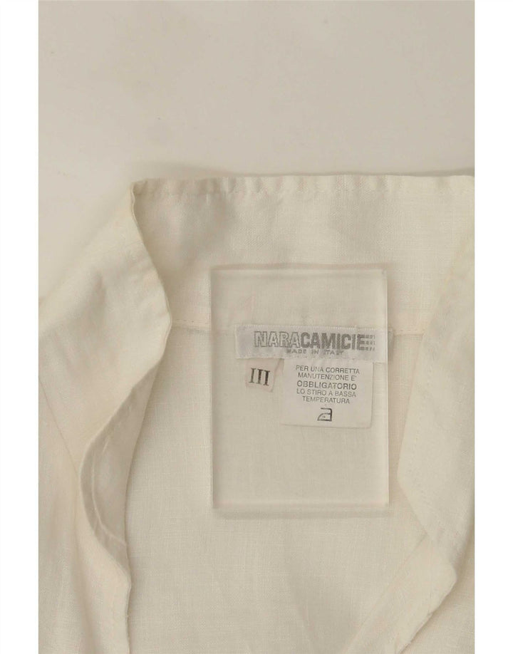 Vestido camisa feminino Naracamicie UK 12 médio branco
