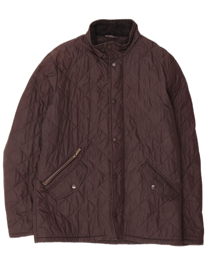 Jaqueta acolchoada masculina BARBOUR UK 36 poliéster preto pequeno