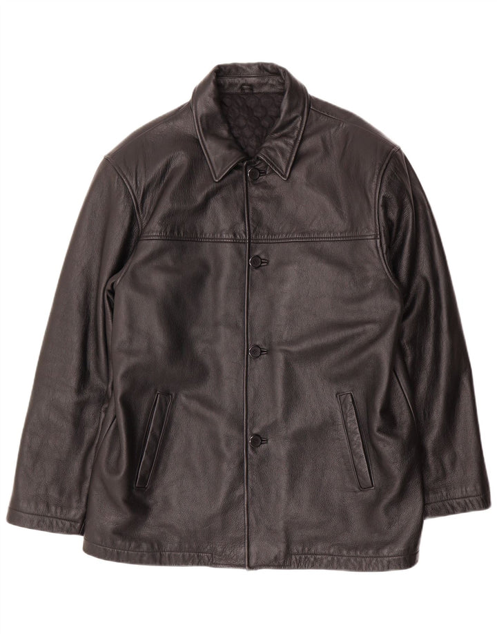 Jaqueta de couro masculina VINTAGE UK 40 grande couro preto