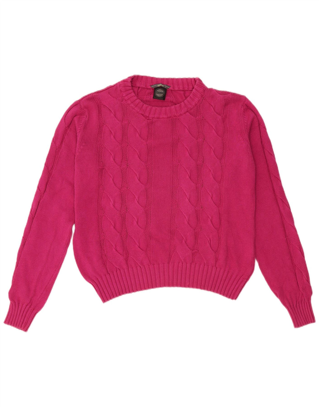 Suéter feminino COLMAR com gola redonda grande e gola redonda Reino Unido 10 pequeno rosa