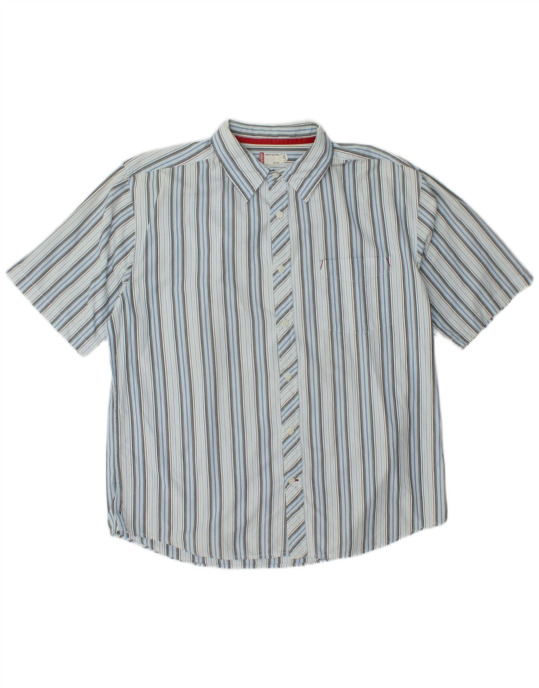 Camisa masculina de manga curta LEVI'S grande listrada azul