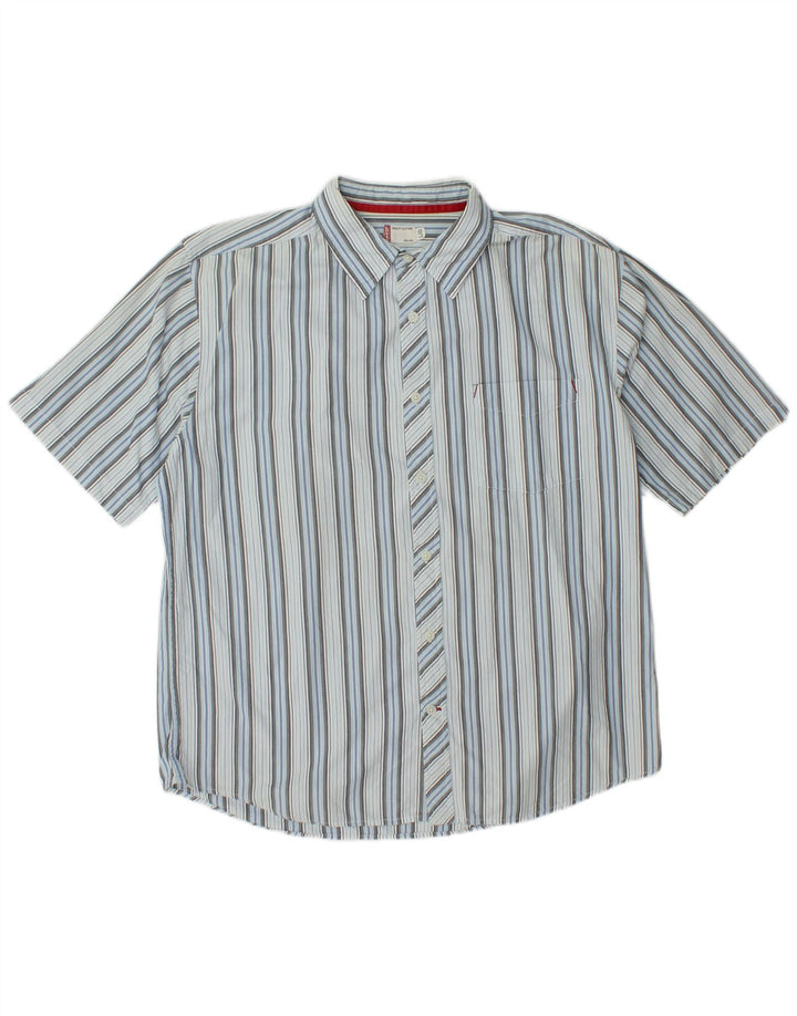 Camisa masculina de manga curta LEVI'S grande listrada azul