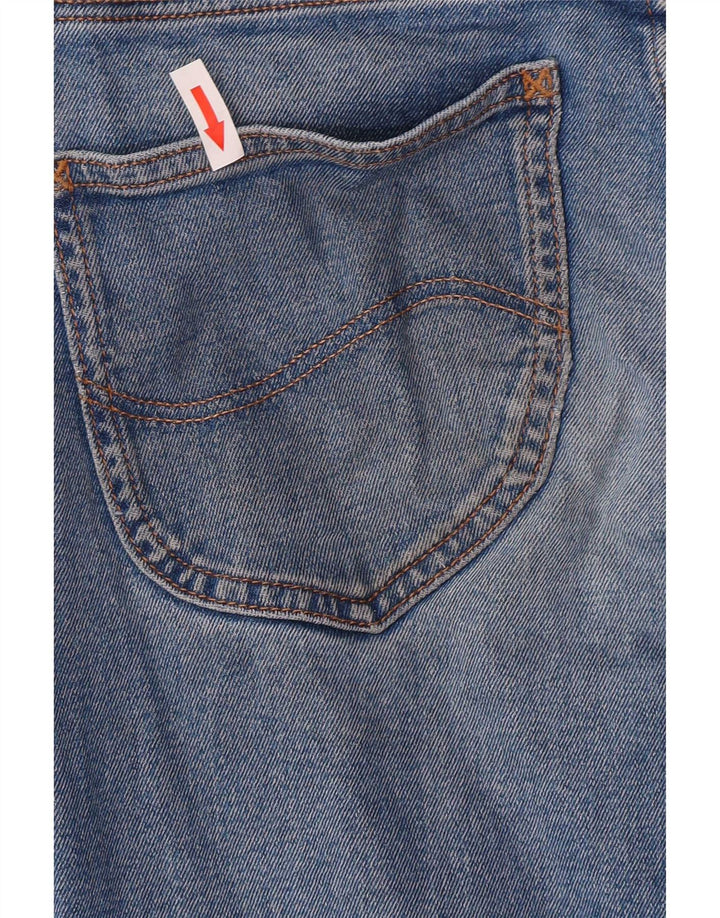 Lee Womens Crop Wide Leg Jeans W29 L26 Azul Algodão