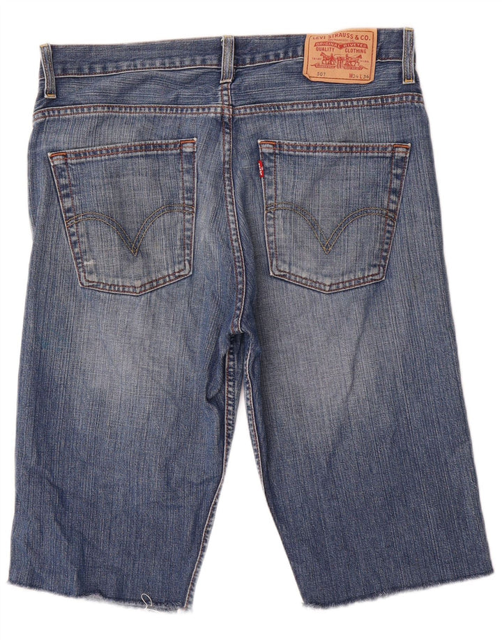 LEVI'S Masculino 507 Shorts Jeans W34 Grande Algodão Azul