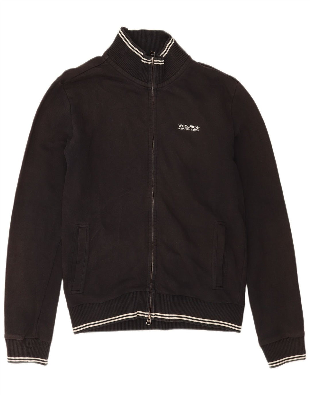 Jaqueta masculina de agasalho Woolrich de algodão preto médio