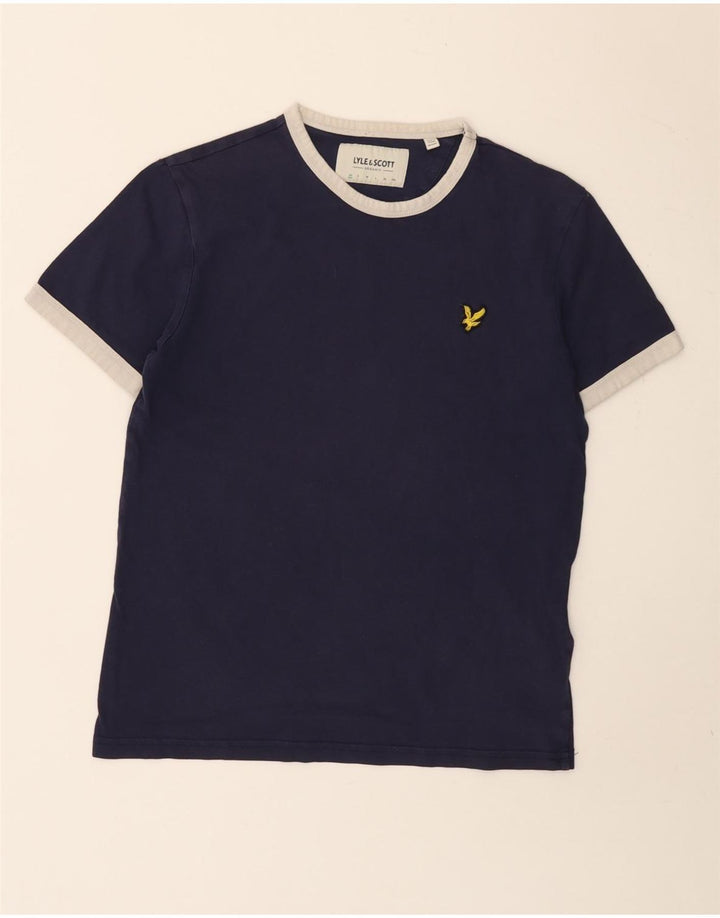 Camiseta masculina Lyle & Scott XS azul marinho algodão