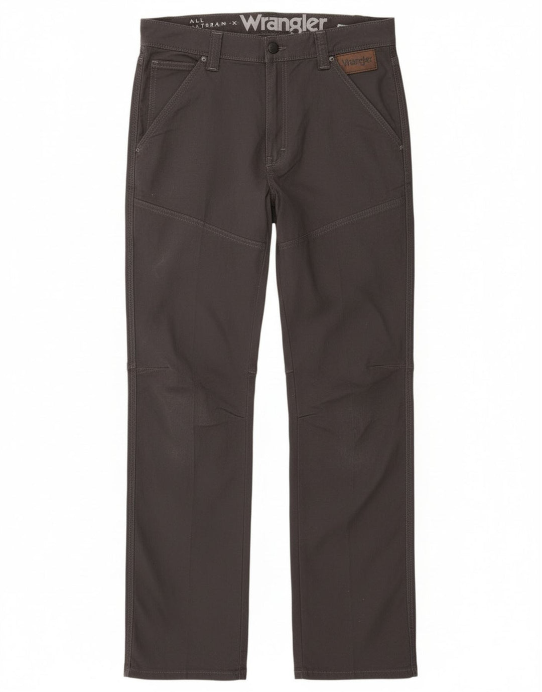 Wrangler Calça masculina reta casual W33 L33 cinza