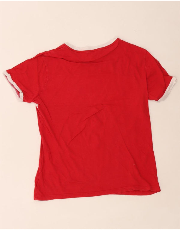 Tommy Hilfiger Camiseta masculina gráfica top pequeno algodão colorblock vermelho