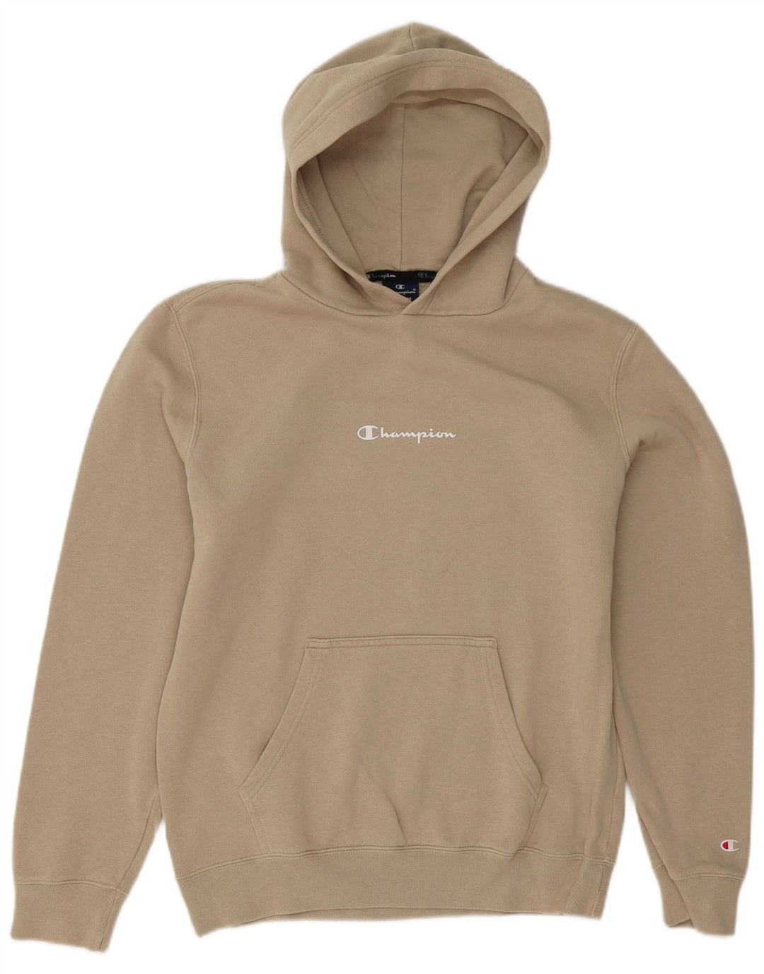 Jumper masculino com capuz Champion de algodão bege médio