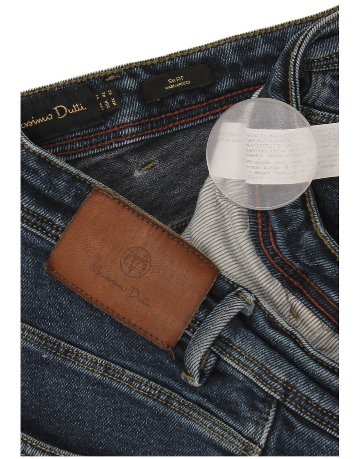Massimo Dutti Mens Slim Jeans EU 42 Grande W32 L31 Azul Algodão