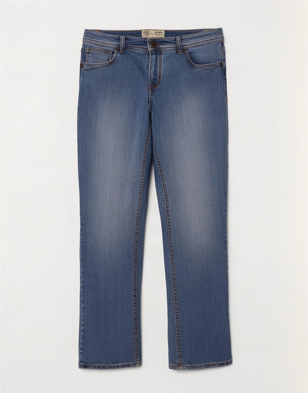 Calça jeans feminina Fat Face UK 8 pequena W28 L23 algodão azul
