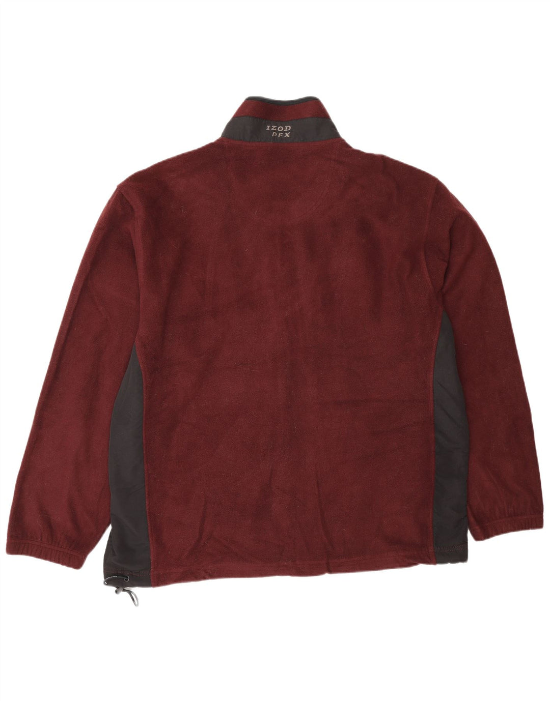 Jaqueta de lã masculina Izod UK 42 XL Borgonha Colourblock Poliéster
