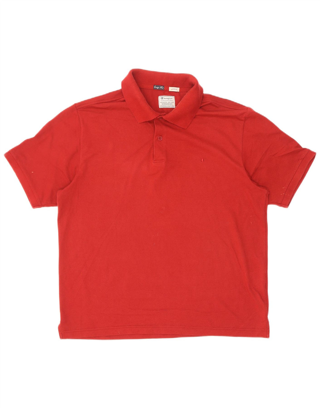 Camisa polo masculina Champion Easy Fit grande algodão vermelho