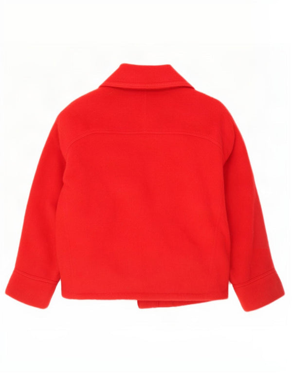 Zara Jaqueta blazer feminina com peito duplo 13-14 anos lã vermelha