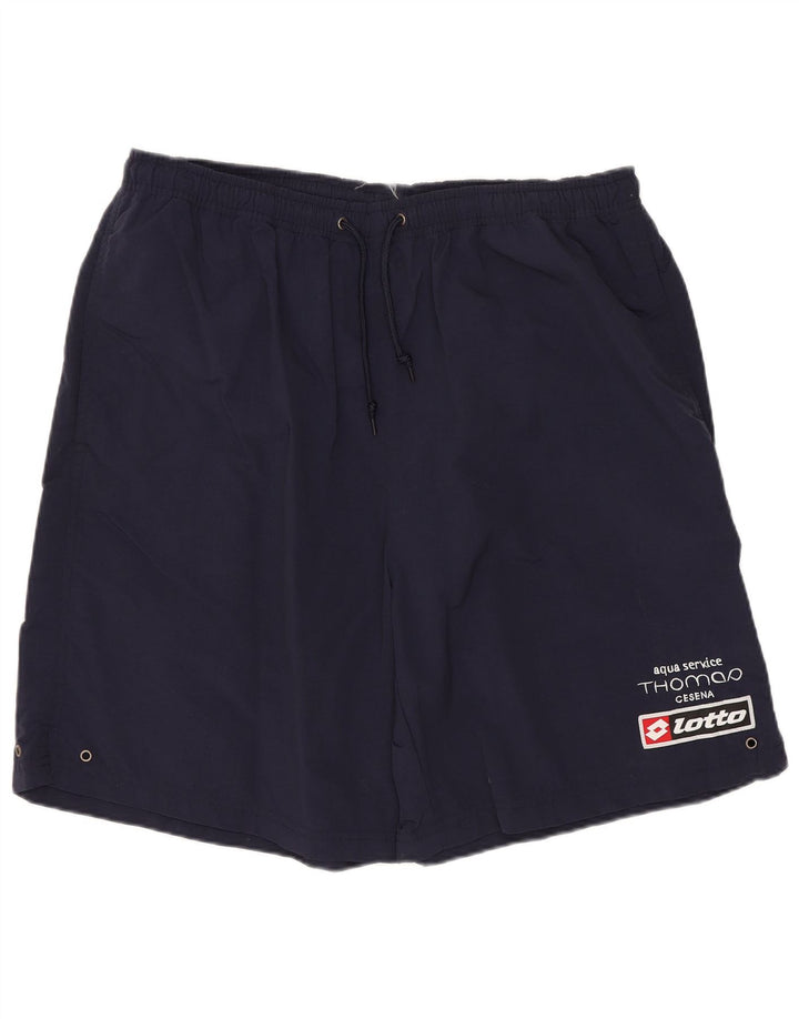 Shorts esportivos masculinos Lotto UK 42/44 XL azul marinho poliamida