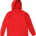 NIKE Mens Hoodie Jumper Médio Algodão Vermelho