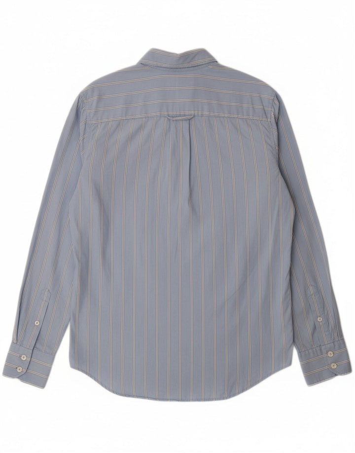 Camisa masculina MOSSIMO de algodão listrado azul médio