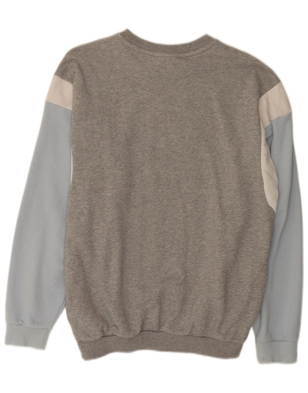 Adidas feminino gráfico moletom jumper UK 8 pequeno cinza colorblock