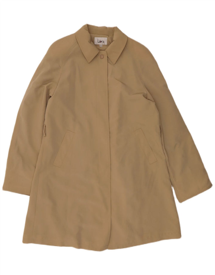 Sobretudo feminino Libra US 12 grande poliéster bege