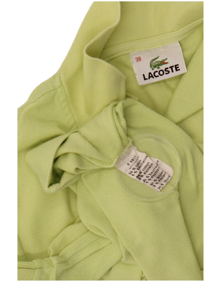 Camisa polo feminina LACOSTE tamanho 38 algodão verde médio
