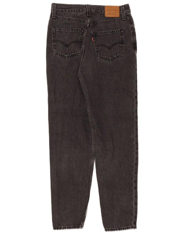 Jeans feminino Levi's Mom cintura alta cônico W27 L29 cinza anos 80