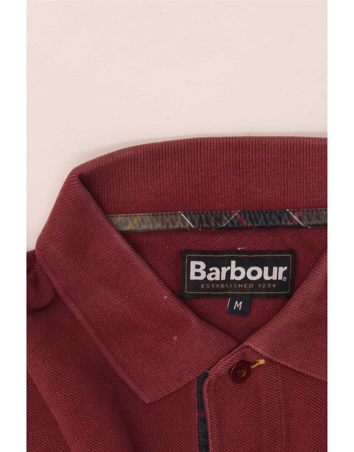 Camisa polo masculina Barbour médio Borgonha