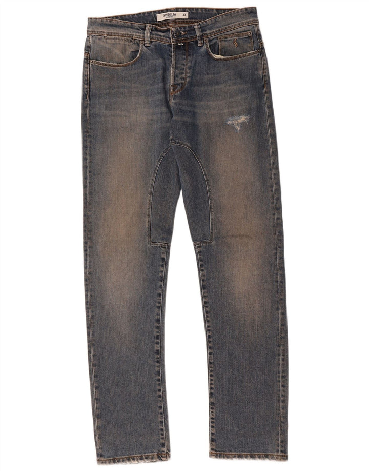 SIVIGLIA Jeans Slim Feminino W33 L33 Azul Algodão