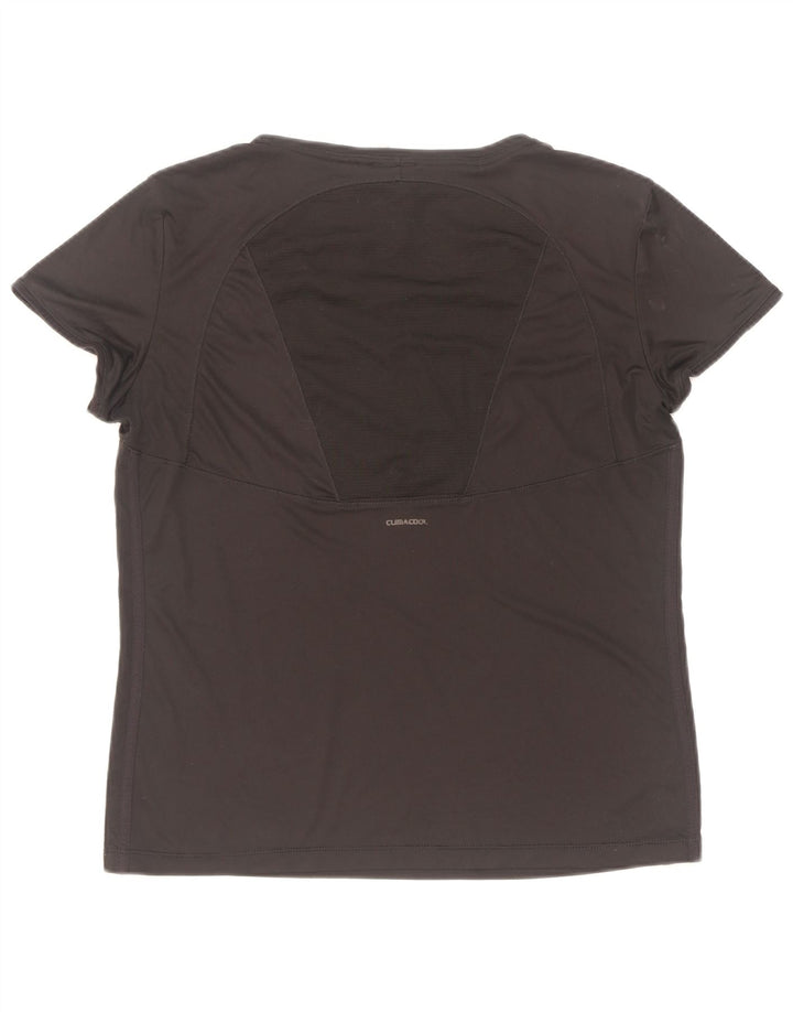 Adidas Womens Climacool T-Shirt Top UK 16 Grande Preto Poliéster