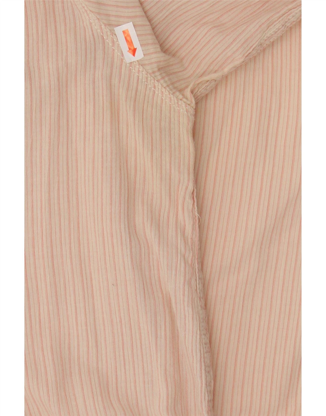 Camisa feminina LEVI'S UK 12 algodão listrado rosa médio