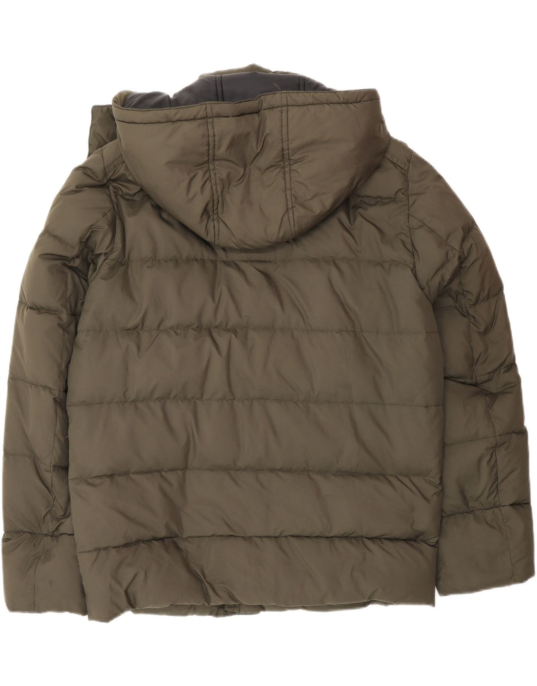 Jaqueta masculina Fay acolchoada com capuz UK 40 grande poliamida cáqui