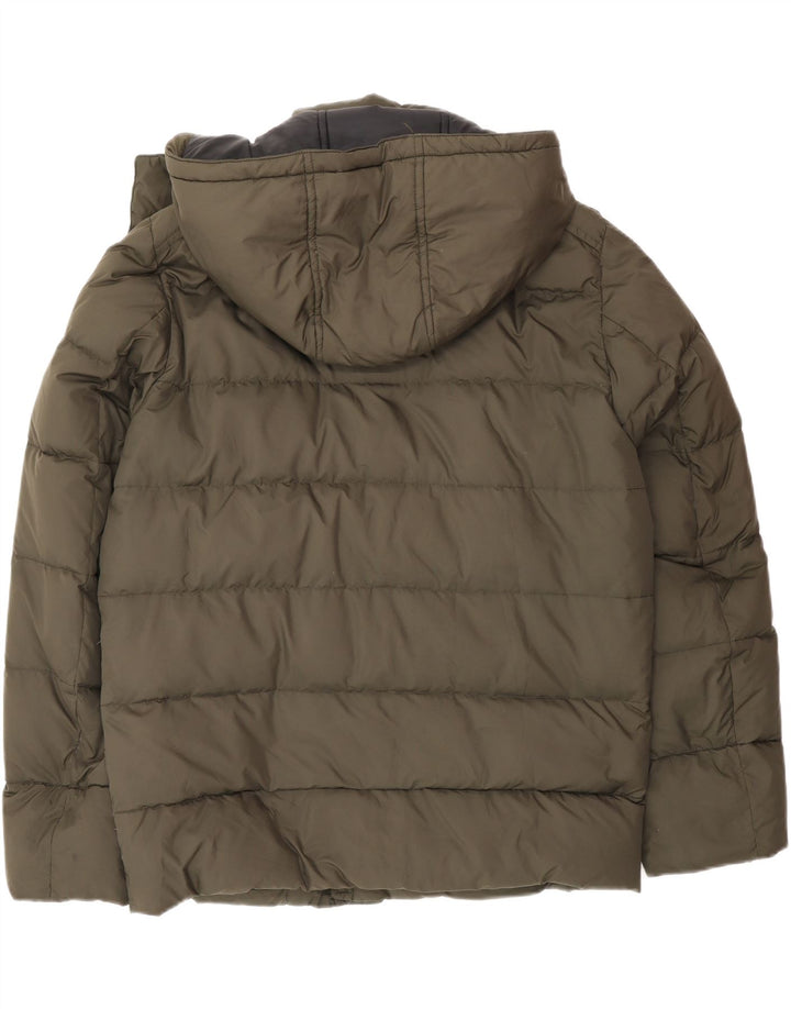 Jaqueta masculina Fay acolchoada com capuz UK 40 grande poliamida cáqui