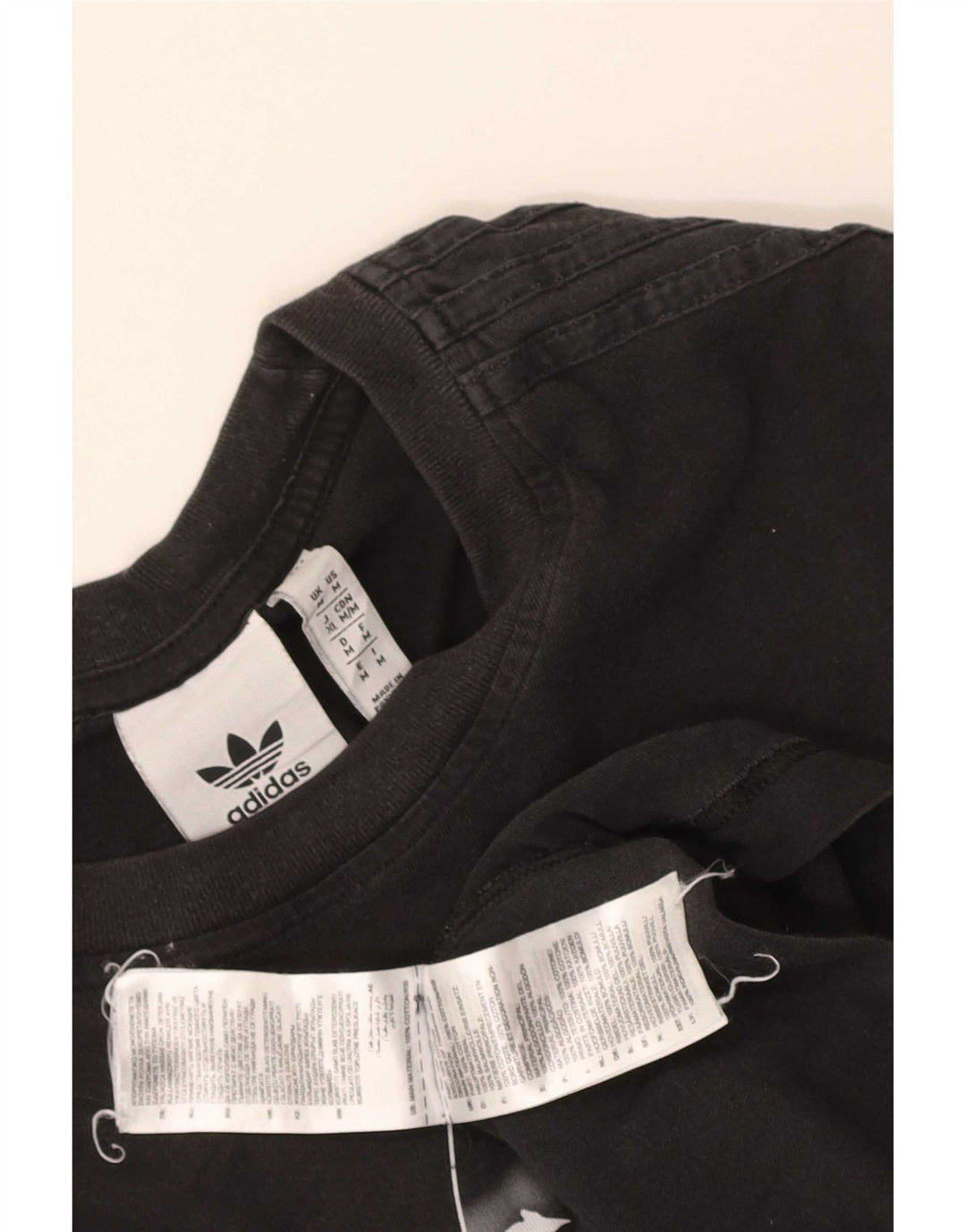 Adidas Mens Graphic Top Manga Longa Médio Algodão Preto