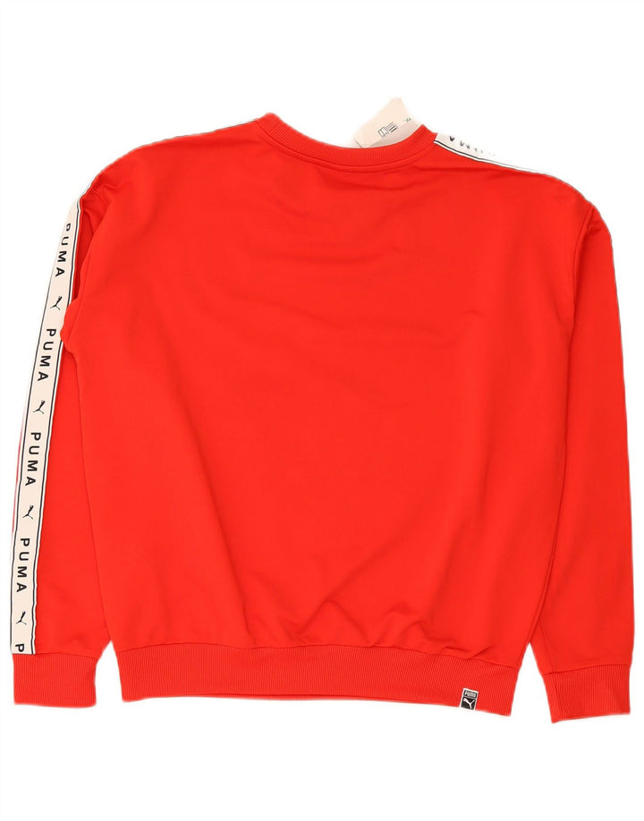 Puma feminino gráfico moletom jumper UK 12 médio vermelho colorblock