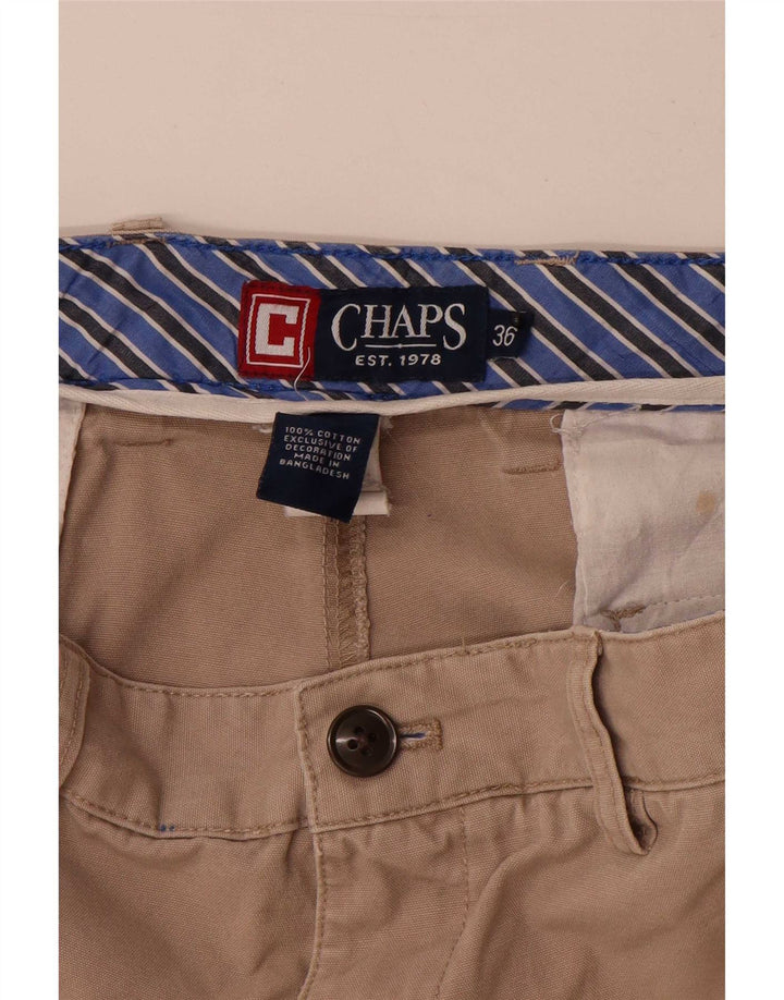 Shorts cargo masculino Chaps W36 grande algodão bege