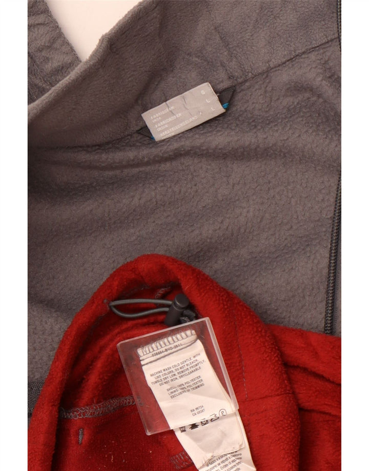 Jaqueta de lã masculina COLUMBIA UK 40 grande poliéster colorblock vermelho