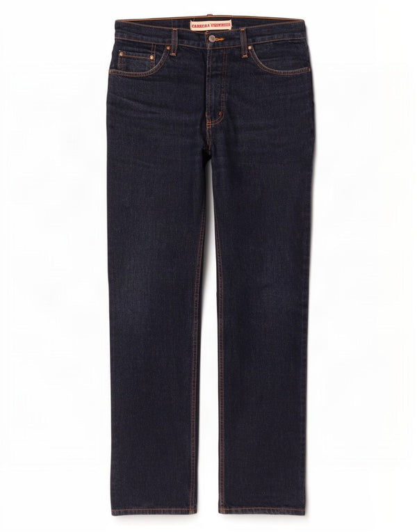 Carrera Mens Straight Jeans IT 48 Médio W33 L34 Azul Marinho Algodão