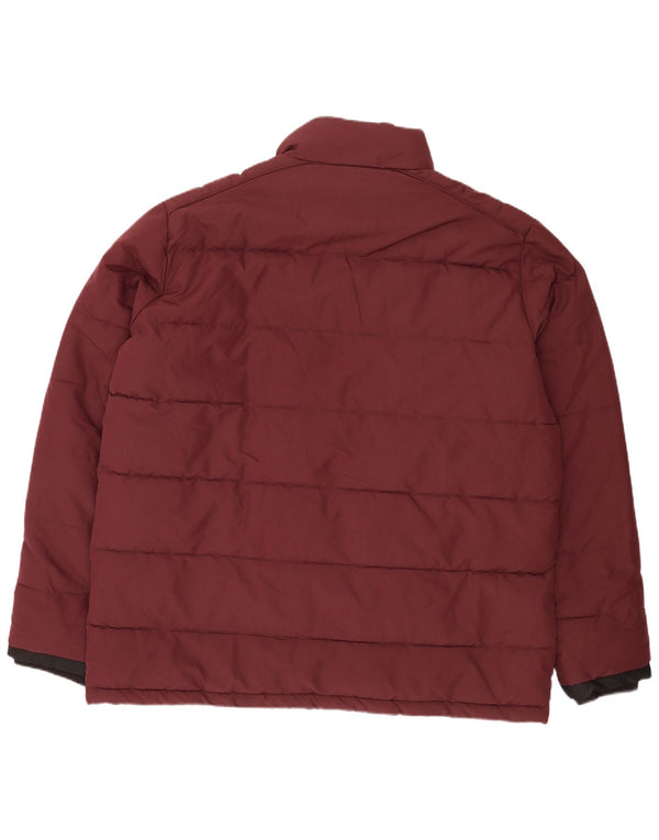 Jaqueta acolchoada masculina Marks & Spencer Reino Unido 46 3XL Borgonha poliéster moderno