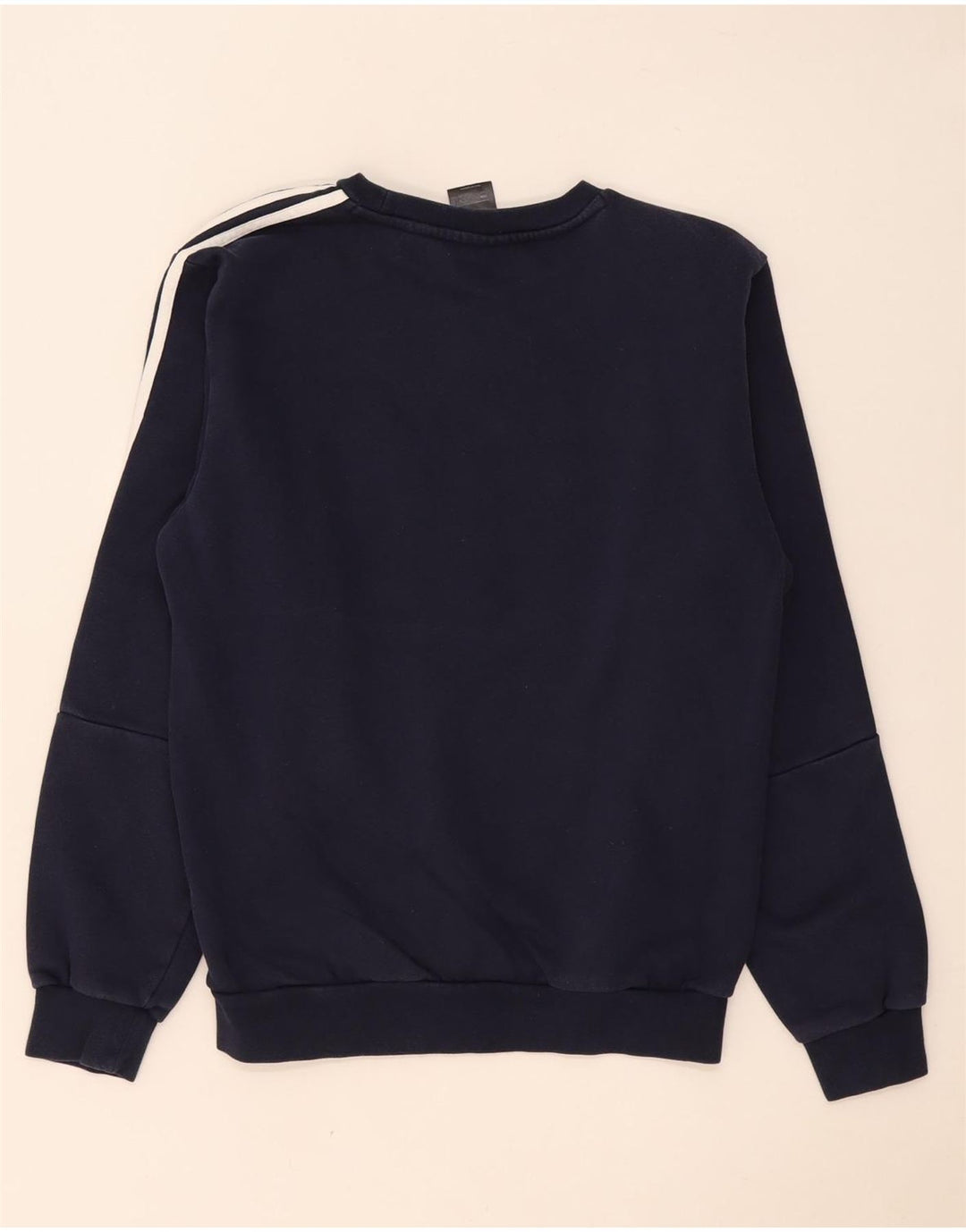 Adidas Mens Moletom Jumper Médio Azul Marinho Algodão