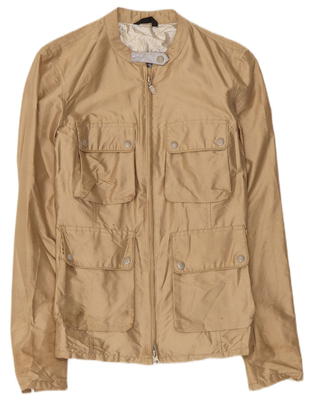 Jaqueta utilitária feminina Belstaff IT 42 seda bege médio