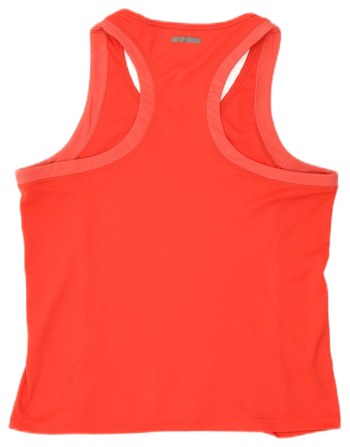 REEBOK Womens Vest Top UK 12/14 Médio Vermelho
