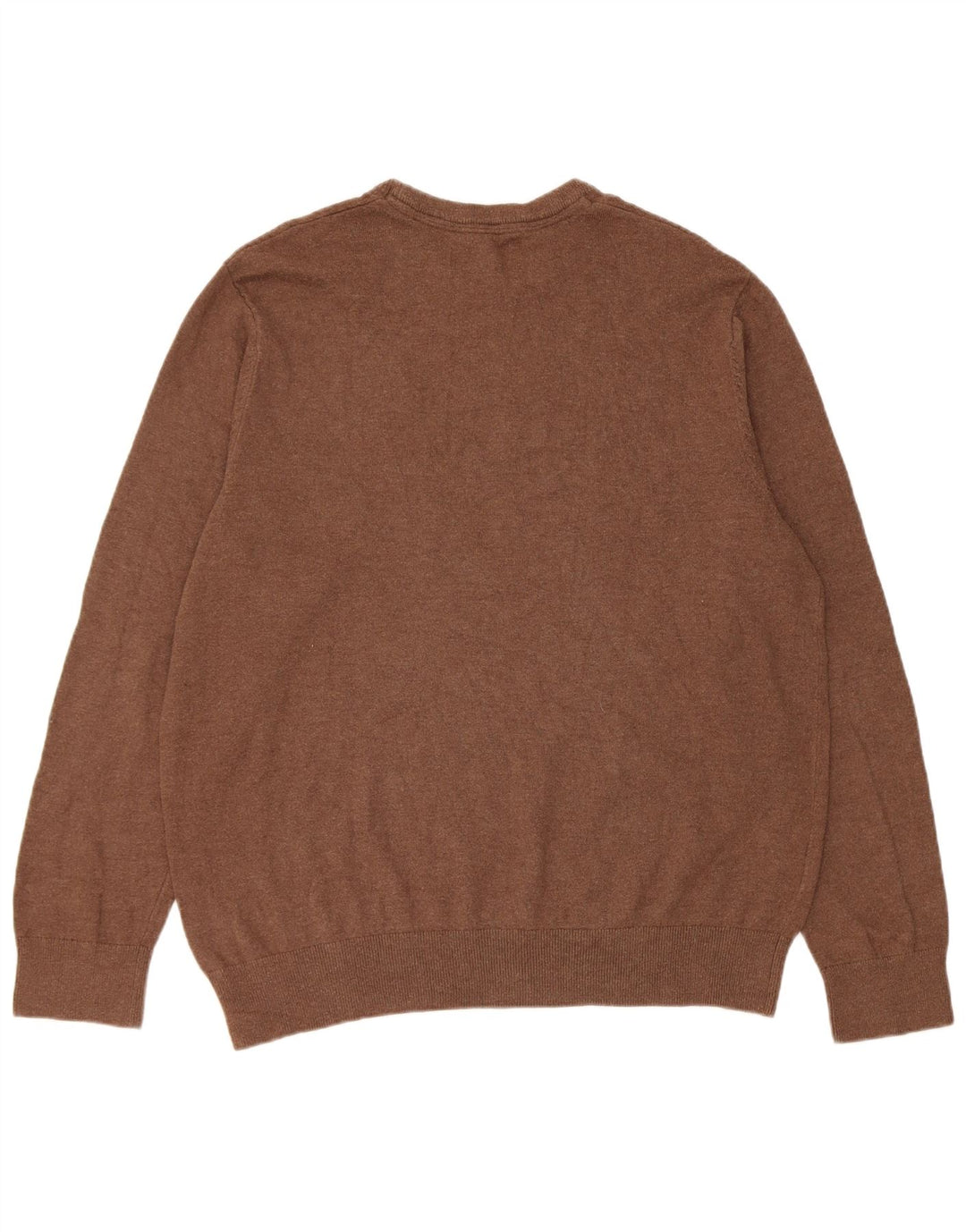 Suéter masculino Eddie Bauer com gola redonda, grande algodão marrom
