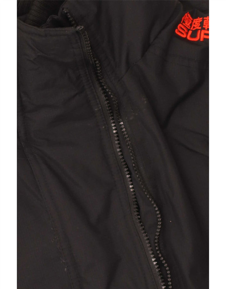 Jaqueta corta-vento feminina Superdry UK 18 XL preto nylon