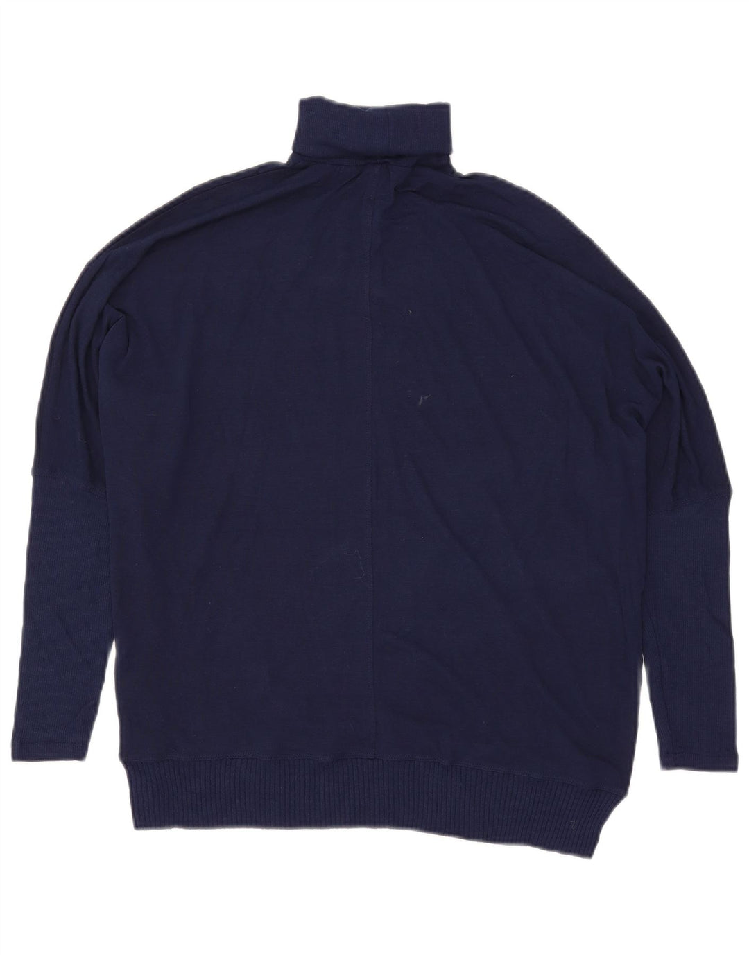 Suéter feminino Zara com gola alta e gola alta Reino Unido 10 pequeno azul marinho