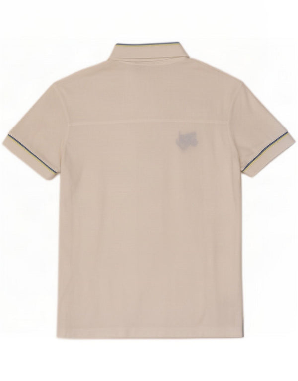 Camisa polo masculina Versace Jeans pequena branca