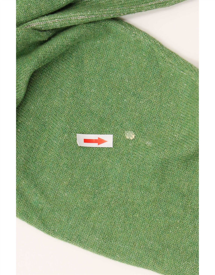 Suéter masculino com decote em V Fat Face algodão verde médio