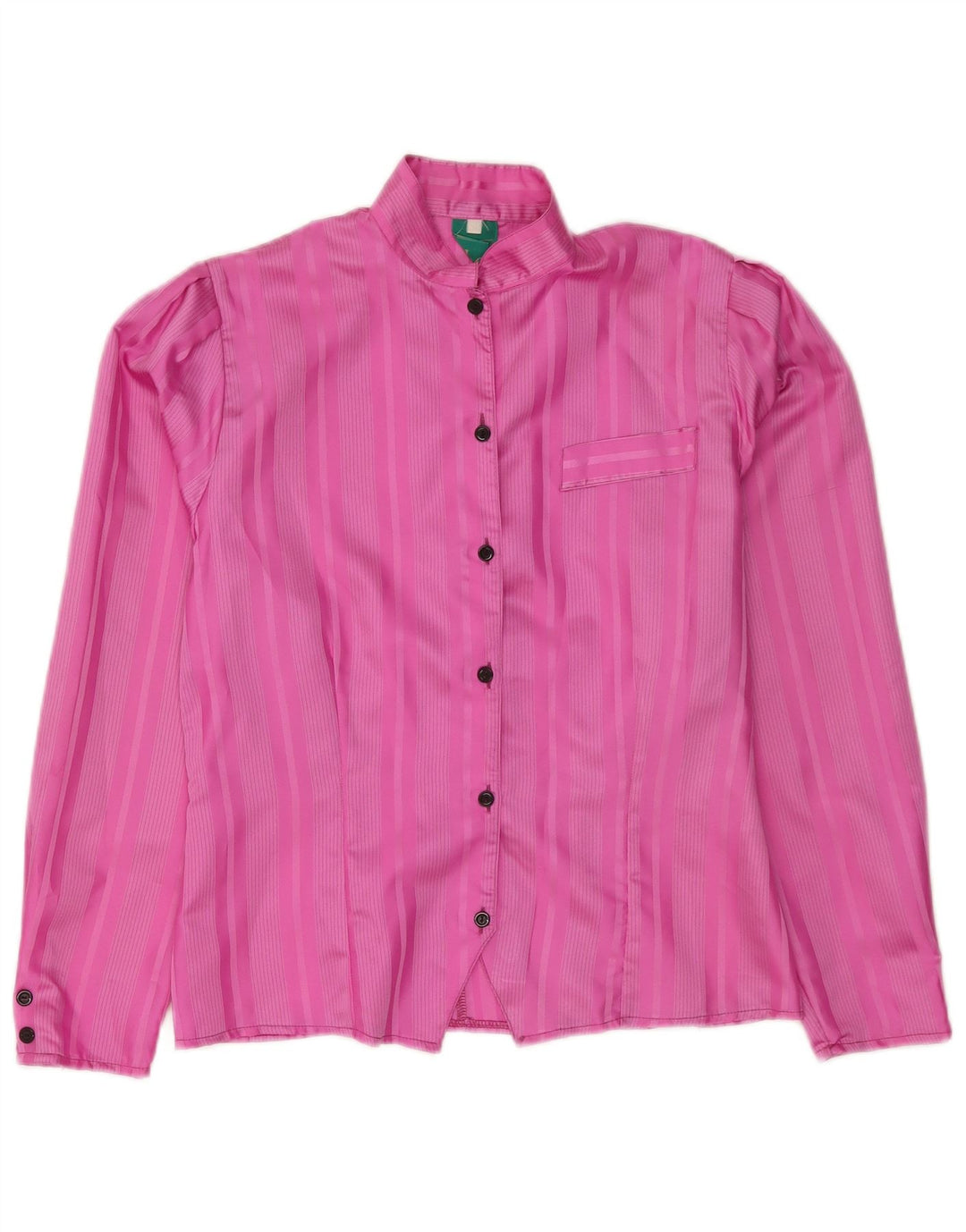 Camisa feminina Canda UK 12 poliéster listrado rosa médio