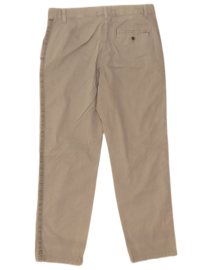 Calça chino reta feminina Marks & Spencer Reino Unido 12 médio W30 L26 cinza
